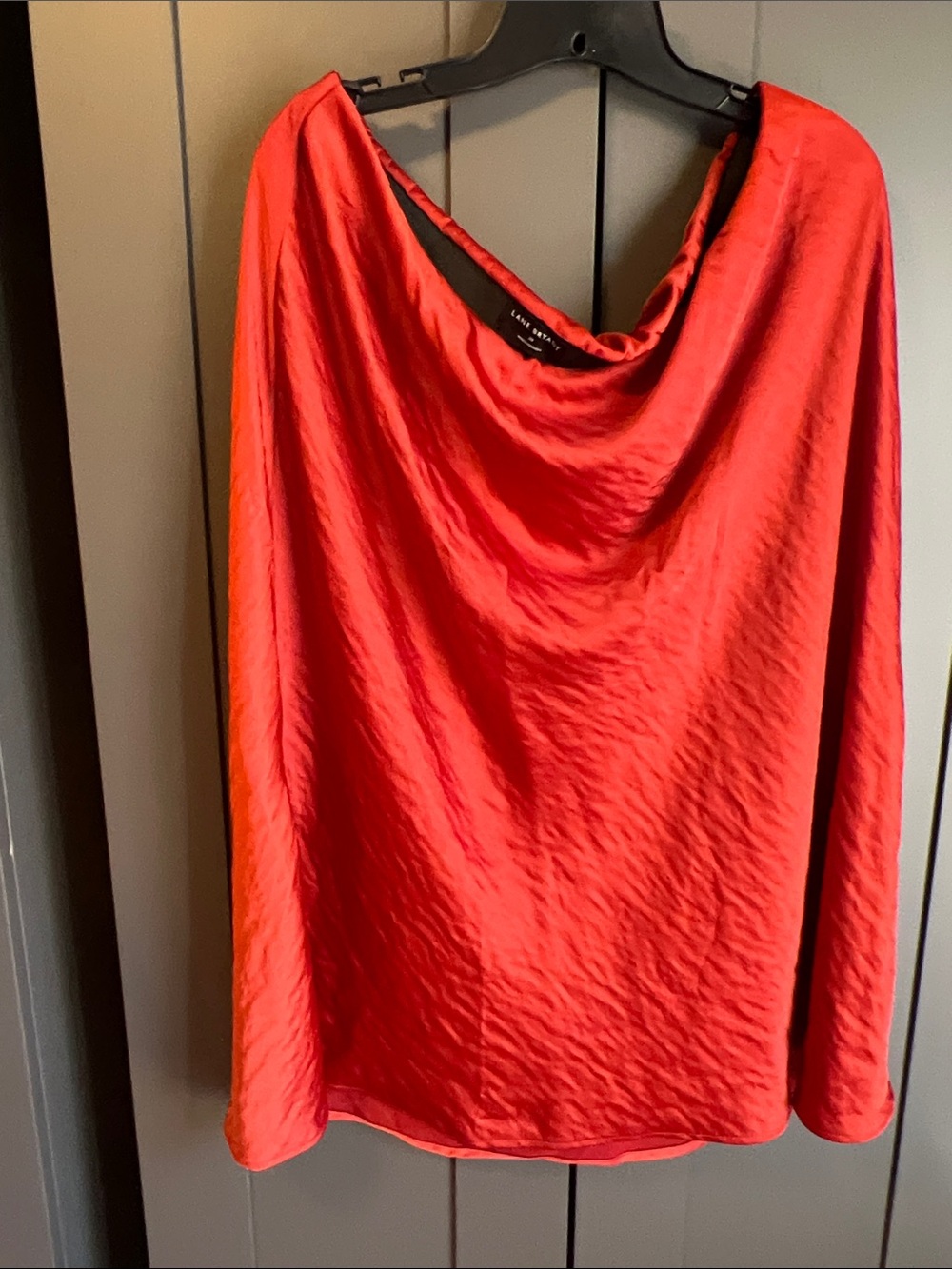 Lane Bryant Vibrant Rusty Red A-Line Satin Skirt